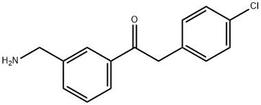 1-(3-(氨基甲基)苯基)-2-(4-氯苯基)乙烷-1-酮,1017781-65-5,结构式