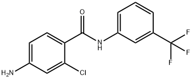 4-amino-2-chloro-N-[3-(trifluoromethyl)phenyl]benzamide Struktur