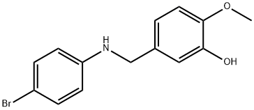 5-{[(4-bromophenyl)amino]methyl}-2-methoxyphenol 化学構造式