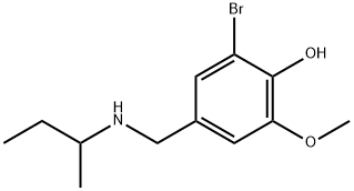 2-bromo-4-[(butan-2-ylamino)methyl]-6-methoxyphenol, 1019551-83-7, 结构式