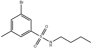 3-Bromo-N-butyl-5-methylbenzenesulfonamide Struktur