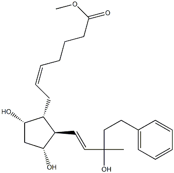 15-methyl-17-phenyl-18,19,20-trinorprostaglandin F2 alpha methyl ester,102130-27-8,结构式