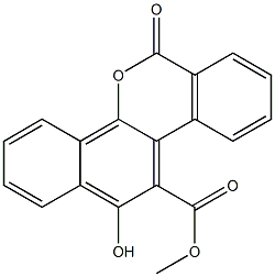 12-HYDROXY-6-OXO-6H-DIBENZO[C,H]CHROMENE-11-CARBOXYLIC ACID METHYL ESTER Struktur