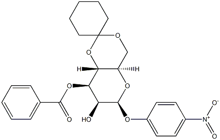 4-硝基苯基 4,6-O-环己基亚基-BETA-D-吡喃甘露糖苷 3-苯甲酸酯, 102717-17-9, 结构式