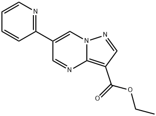 6-(吡啶-2-基)吡唑并[1,5-A]嘧啶-3-羧酸乙酯,1027511-44-9,结构式