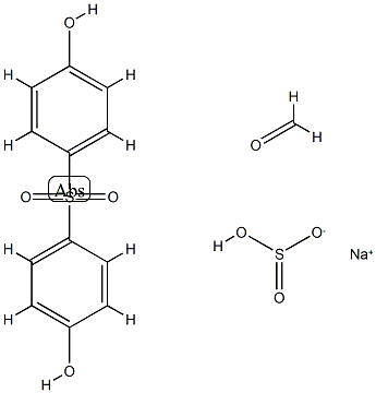 Sulfurous acid, monosodium salt, compd. with formaldehyde polymer with 4,4-sulfonylbisphenol Struktur