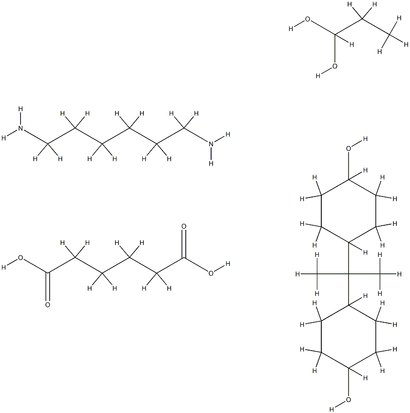 Hexanedioic acid, polymer with 1,6-hexanediamine, 4,4'-(1-methylethylidene)bis[cyclohexanol] and 1,2-propanediol,103051-63-4,结构式