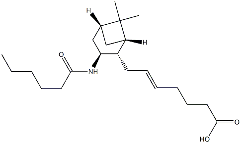 (5Z)-7-[(1S,5R)-6,6-Dimethyl-3β-[(1-oxohexyl)amino]bicyclo[3.1.1]heptan-2α-yl]-5-heptenoic acid,103081-25-0,结构式