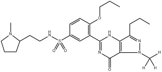 d3-3-(1-Methyl-7-oxo-3-propyl-6,7-dihydro-1H-pyrazolo[4,3-d]pyriMidin-5-yl)-N-[2-(1-Methyl-pyrrolidin-2-yl)-ethyl]-4-propoxy-benzenesulfonaMide|D3-UDENAFIL