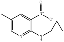 2-シクロプロピルアミノ-5-メチル-3-ニトロピリジン 化学構造式