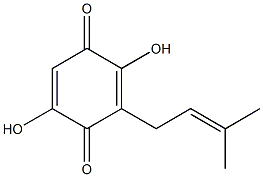 2,5-Cyclohexadiene-1,4-dione,2,5-dihydroxy-3-(3-methyl-2-butenyl)-(9CI) 结构式