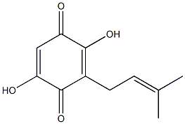 2,5-Cyclohexadiene-1,4-dione,2,5-dihydroxy-3-(3-methyl-2-butenyl)-(9CI) Structure