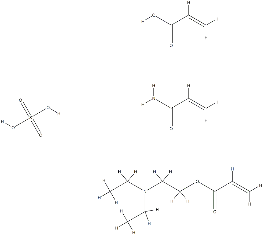 2-Propenoic acid, polymer with 2-(diethylamino)ethyl 2-propenoate and 2-propenamide, sulfate 结构式