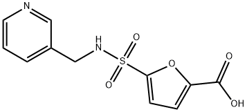 5-[(pyridin-3-ylmethyl)sulfamoyl]furan-2-carboxylic acid 结构式