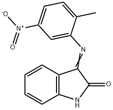 3-[(2-methyl-5-nitrophenyl)imino]-1,3-dihydro-2H-indol-2-one Struktur