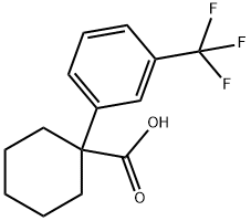 1-[3-(trifluoromethyl)phenyl]cyclohexane-1-carboxylic acid,1038719-16-2,结构式