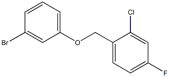 1-(3-bromophenoxymethyl)-2-chloro-4-fluorobenzene 化学構造式