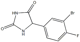 5-(3-BROMO-4-FLUOROPHENYL)IMIDAZOLIDINE-2,4-DIONE 化学構造式