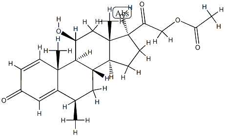 (6β,11β)-21-(Acetyloxy)-11,17-dihydroxy-6-Methylpregna-1,4-diene-3,20-dione Structure