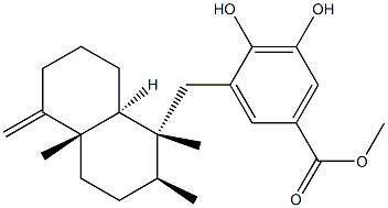 5-[[(1R,8aα)-Decahydro-1β,2β,4aβ-trimethyl-5-methylenenaphthalene-1α-yl]methyl]-3,4-dihydroxybenzoic acid methyl ester Structure