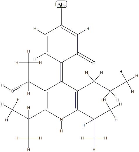 3-Pyridinemethanol, 4-(4-fluoro-2-hydroxyphenyl)-a-methyl-2,6-bis(1-methylethyl)-5-propyl-, (aR)- Struktur