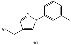 [1-(3-methylphenyl)-1H-pyrazol-4-yl]methylamine hydrochloride,1049764-99-9,结构式