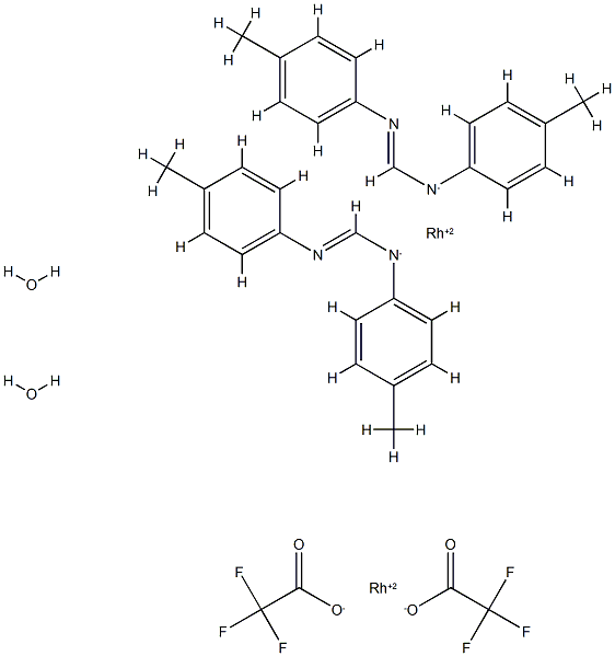 rhodium(II)(N,N'-di-4-tolylformidinate)(trifluoroacetato) 结构式