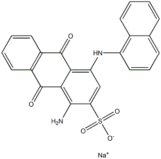 1-Amino-4-(1-naphthyl)aminoanthraquinone-2-sulfonicacidsodiumsalt Struktur
