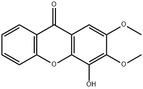 4-Hydroxy-2,3-dimethoxyxanthone Struktur