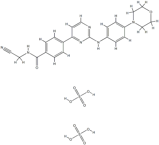 CYT387 2H2SO4 salt|N-(氰基甲基)-4-[2-[[4-(4-吗啉基)苯基]氨基]-4-嘧啶基]苯甲酰胺硫酸盐(1:2)
