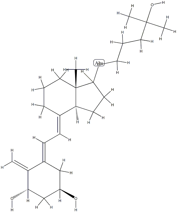 1,25-dihydroxy-21-nor-20-oxavitamin D3 化学構造式