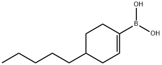 4-ペンチルシクロヘキサン-1-エニルボロン酸 化学構造式