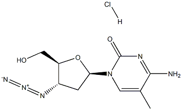 3''-AZIDO-2'',3''-DIDEOXY-5-METHYLCYTIDINE HYDROCHLORIDE 结构式