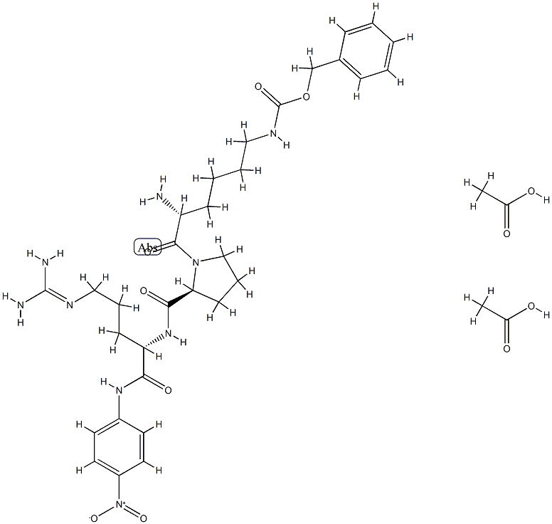 D-Lys(Z)-Pro-Arg-pNA (diacetate) Struktur