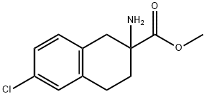 2-AMINO-6-CHLORO-1,2,3,4-TETRAHYDRO-NAPHTHALENE-2-CARBOXYLIC ACID METHYL ESTER Struktur