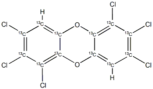 C-131,2,3,6,7,8-HxCDD 结构式