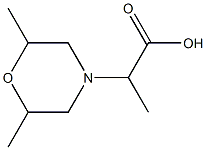 2-(2,6-DIMETHYLMORPHOLIN-4-YL)PROPANOIC ACID,1104923-32-1,结构式