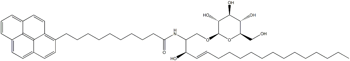 N-(10-(1-pyrenyl)decanoyl)glucocerebroside Struktur