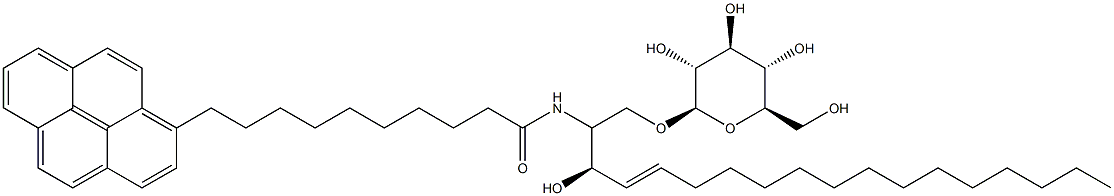 N-(10-(1-pyrenyl)decanoyl)glucocerebroside Structure