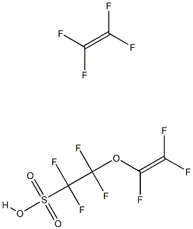 Ethanesulfonic acid, 1,1,2,2-tetrafluoro-2-[(trifluoroethenyl)oxy]-, polymer with tetrafluoroethene Structure