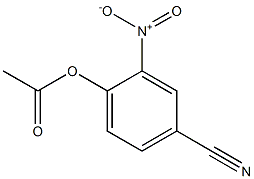 Acetic acid 4-cyano-2-nitro-phenyl ester 化学構造式