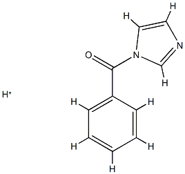 1H-Imidazole,  1-benzoyl-,  conjugate  monoacid  (9CI) 结构式