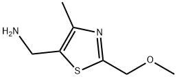 1-[2-(methoxymethyl)-4-methyl-1,3-thiazol-5-yl]methanamine(SALTDATA: 2.08HCl 0.3H2O 0.04(C6H5)3PO) 结构式