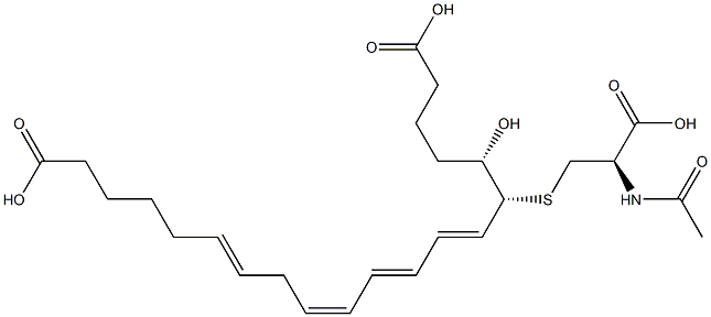 20-carboxy-N-acetylleukotriene E4 化学構造式