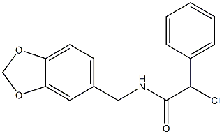 N-(1,3-二噁茚满-5-基甲基)-2-氯-2-苯基乙酰胺, 112776-46-2, 结构式