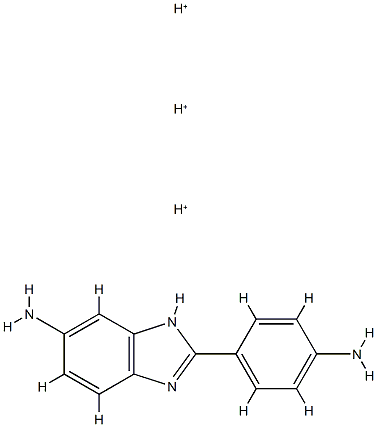 2-(4-氨基苯基)-1H-苯并咪唑-5-胺共轭三酸 结构式