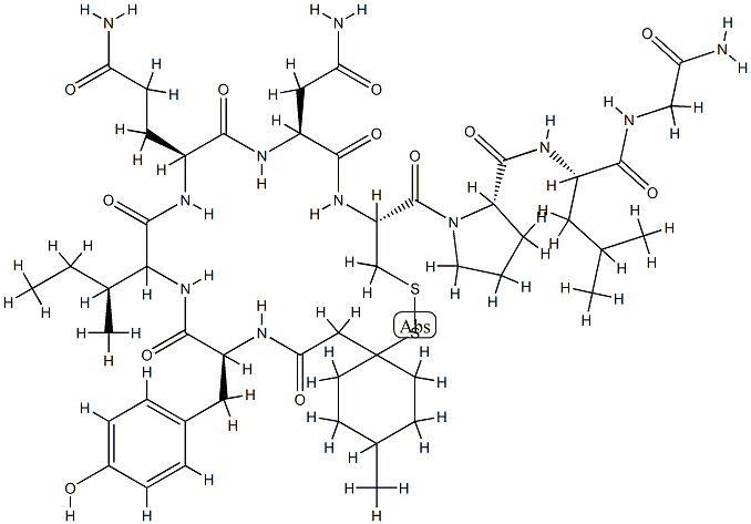 oxytocin, 1'-(1'-thio-4'-methylcyclohexane)acetic acid- Structure