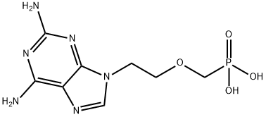 9-(2-phosphonylmethoxyethyl)-2,6-diaminopurine Struktur