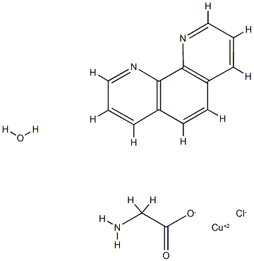 chloro(glycinato)(1,10-phenanthroline)copper(II) 结构式