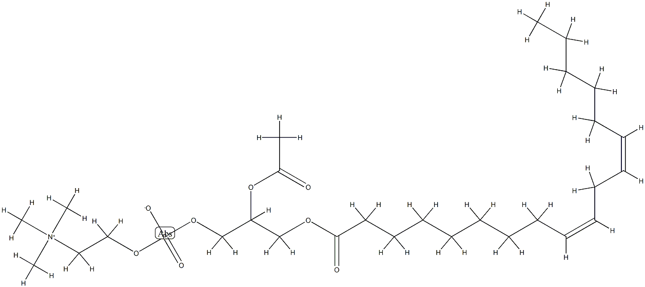 7-(Acetyloxy)-4-hydroxy-N,N,N-trimethyl-10-oxo-3,5,9-trioxa-4-phosphaheptacosa-18,21-diene-1-aminium] 结构式